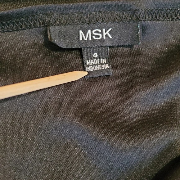 MSK Women's Slip Dress Spaghetti Straps Knee Length Intimate Size 4 Black - Picture 6 of 9